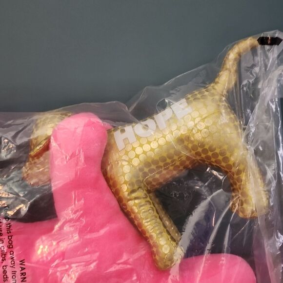 VICTORIA SECRET PINK Plush Stuffed Animals Gold Hope Dog and Pink Nation Dog - Picture 8 of 14